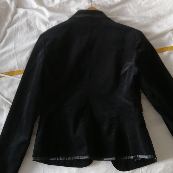 Velvet corduroy blazer with satin lapels - Picture 5 of 5